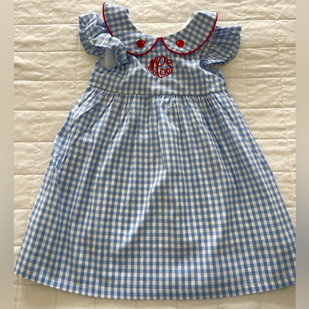 Monogrammed Gingham Dress Size 4T
